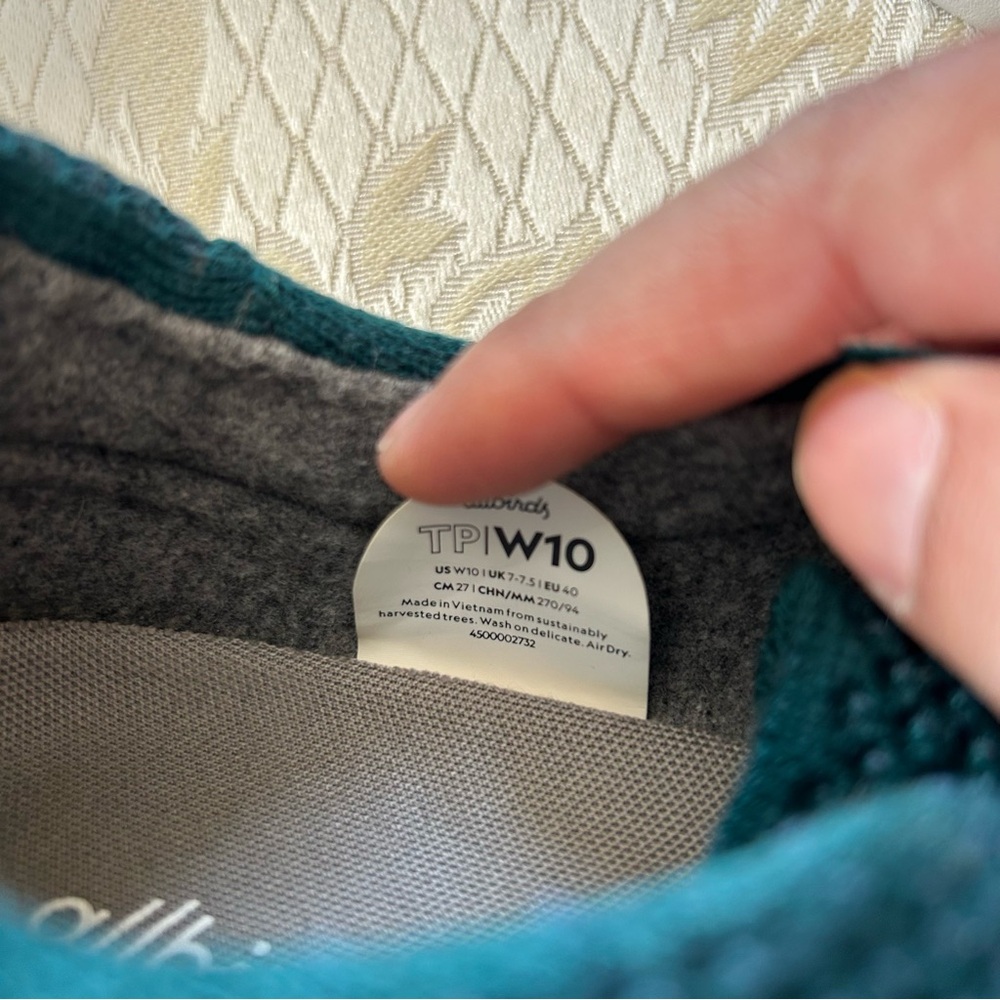 Allbirds Tree Piper Sneakers Womens 10 Teal Knit Washable Sustainable Shoes - Picture 6 of 9